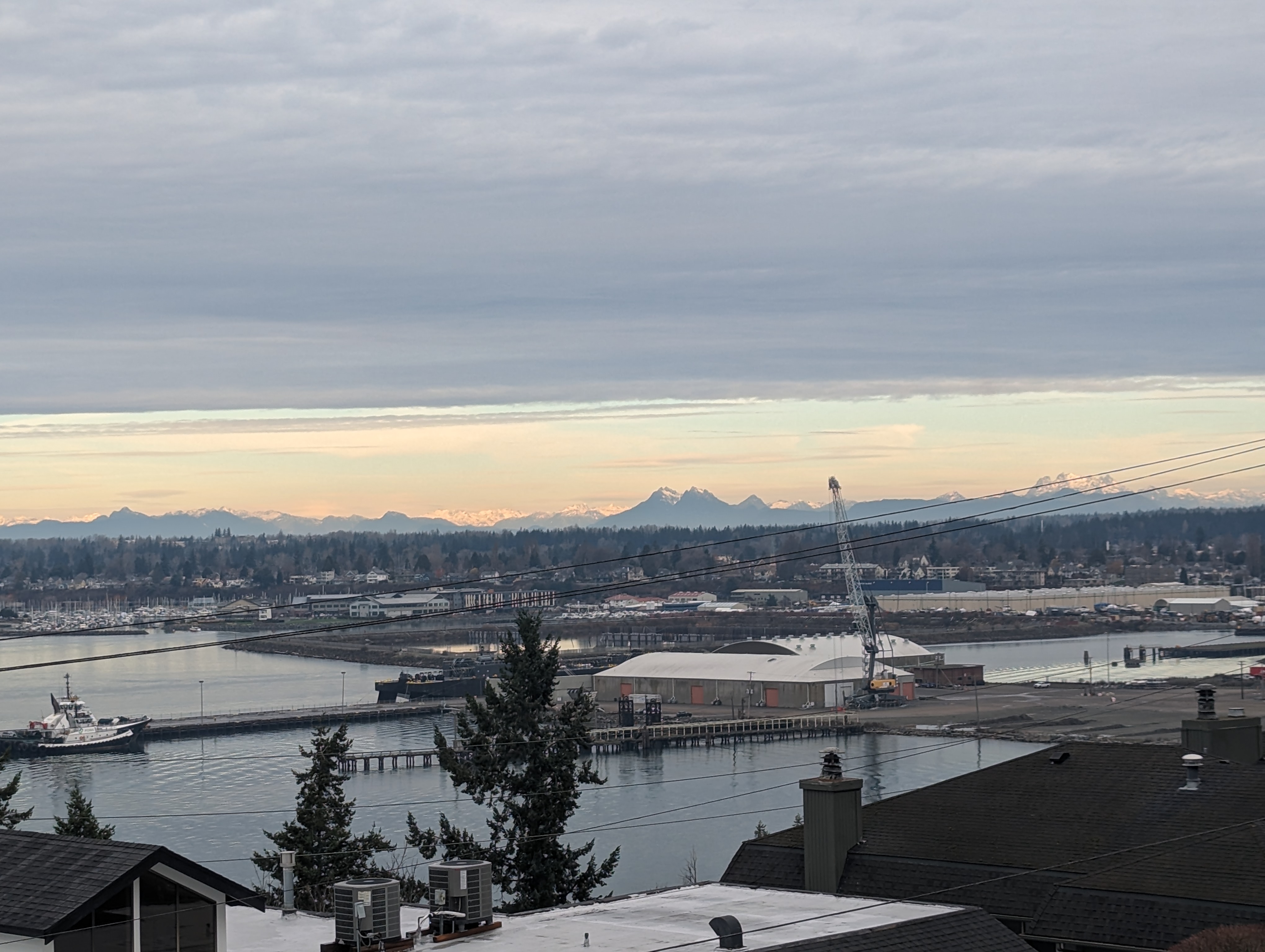 Mountains behind Bellingham Washington